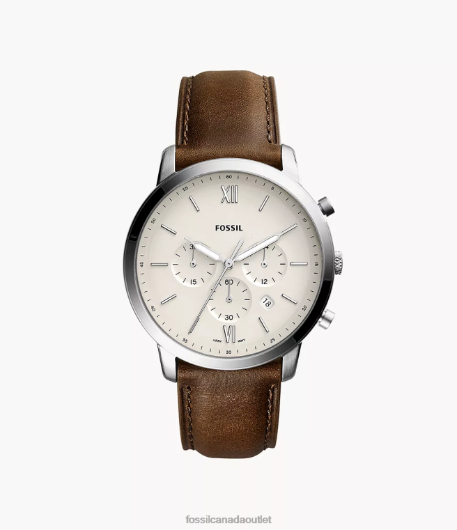 Fossil Watch Men Brown Neutra Chronograph Leather Watch D2VPL1402