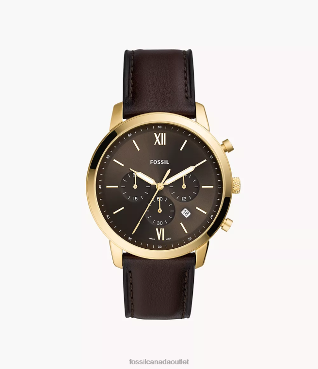 Fossil Watch Men Brown Neutra Chronograph Leather Watch D2VPL1416