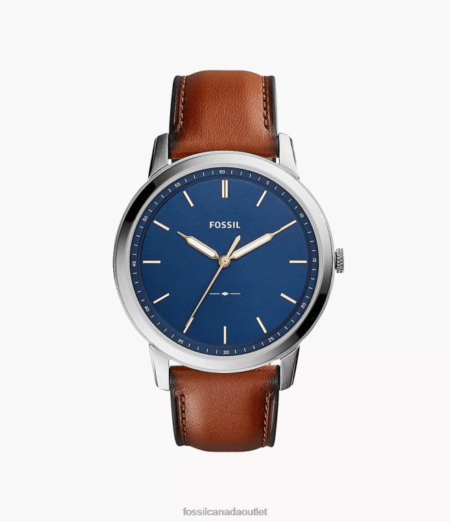 Fossil Watch Men Light Brown The Minimalist Slim Three-Hand Leather Watch D2VPL1403