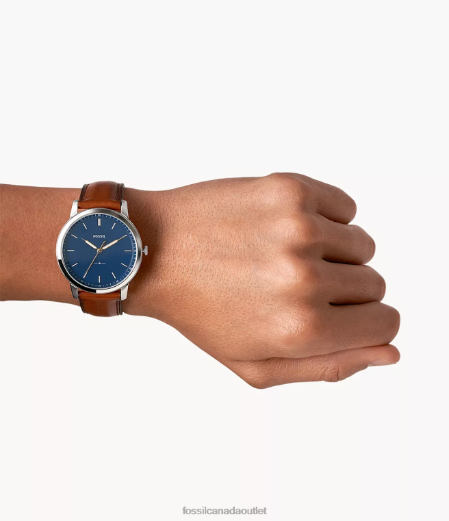 Fossil Watch Men Light Brown The Minimalist Slim Three-Hand Leather Watch D2VPL1403