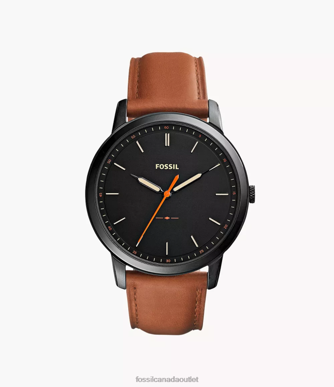 Fossil Watch Men Light Brown The Minimalist Slim Three-Hand Leather Watch D2VPL1406