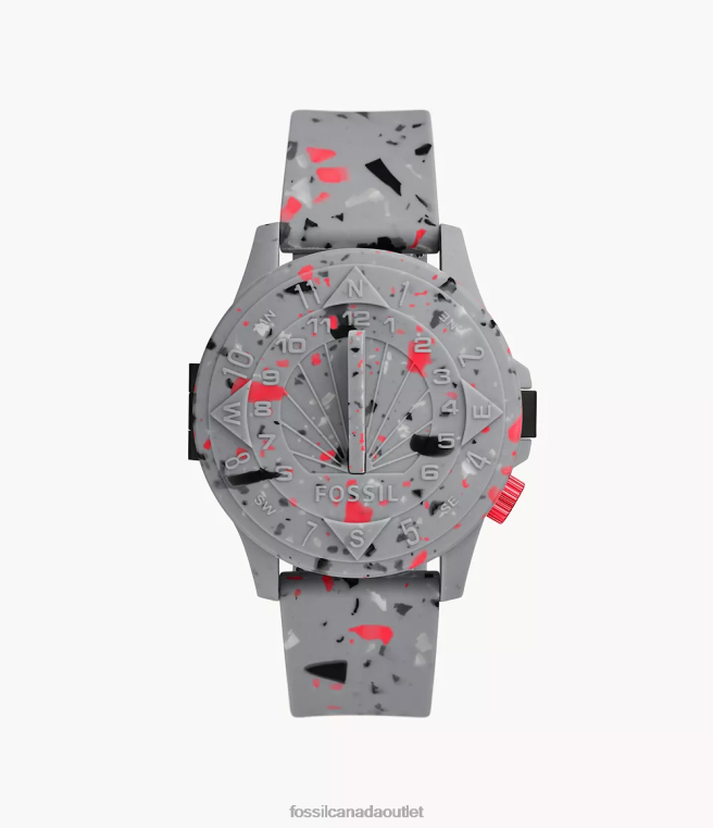 STAPLE x Fossil Watch Men Pigeon Grey Limited Edition Automatic Silicone Watch D2VPL1590