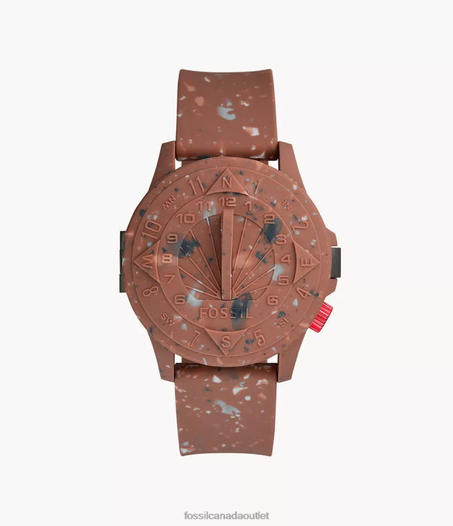 STAPLE x Fossil Watch Men Terra Cotta Limited Edition Automatic Silicone Watch D2VPL1604