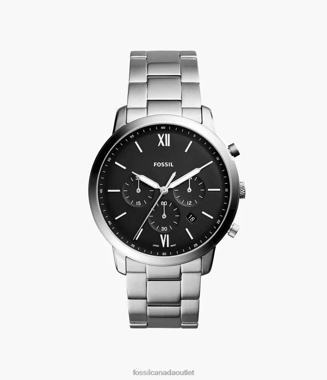 Fossil Watch Men Silver Neutra Chronograph Stainless Steel Watch D2VPL1338
