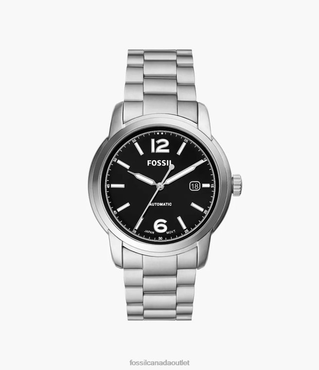 Fossil Watch Men Silver-Tone Heritage Automatic Stainless Steel Watch D2VPL1384