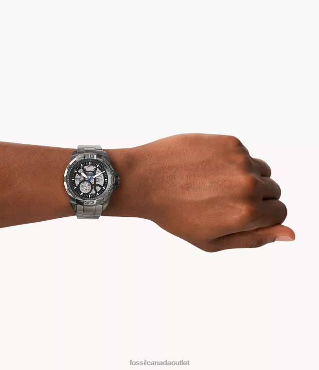 Fossil Watch Men Smoke Bronson Automatic Stainless Steel Watch D2VPL1388