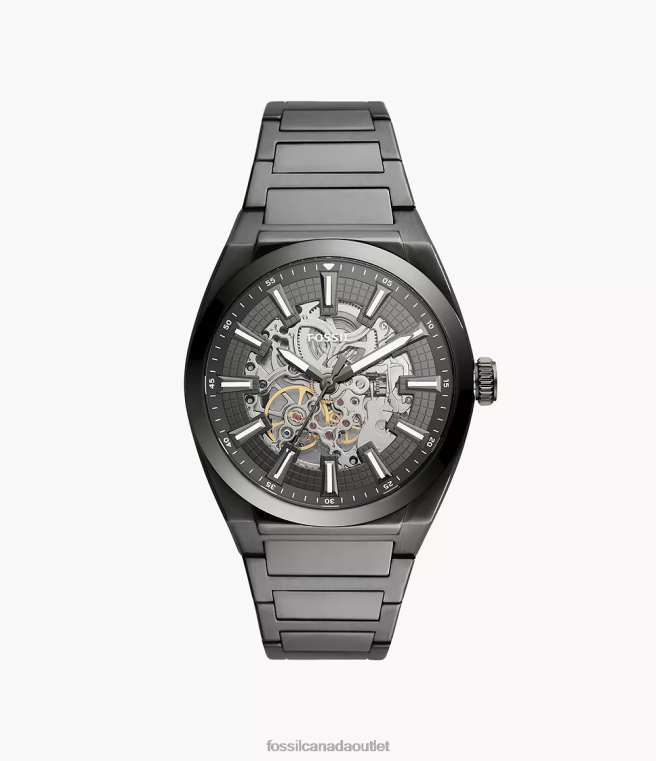Fossil Watch Men Smoke Everett Automatic Stainless Steel Watch D2VPL1363
