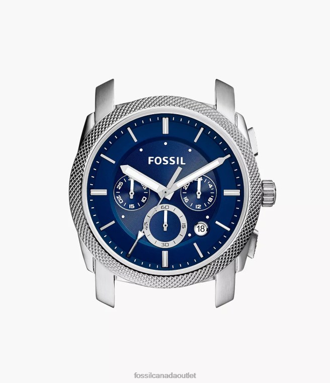 Fossil Accessory Men Blue Machine Chronograph Stainless Steel Case D2VPL2044