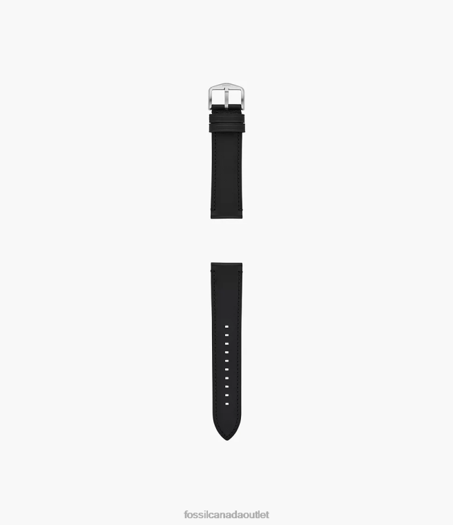Fossil Accessory Men Black 22mm LiteHide Leather Strap D2VPL1478