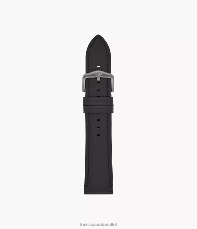 Fossil Accessory Men Black 22mm LiteHide Leather Strap D2VPL1480