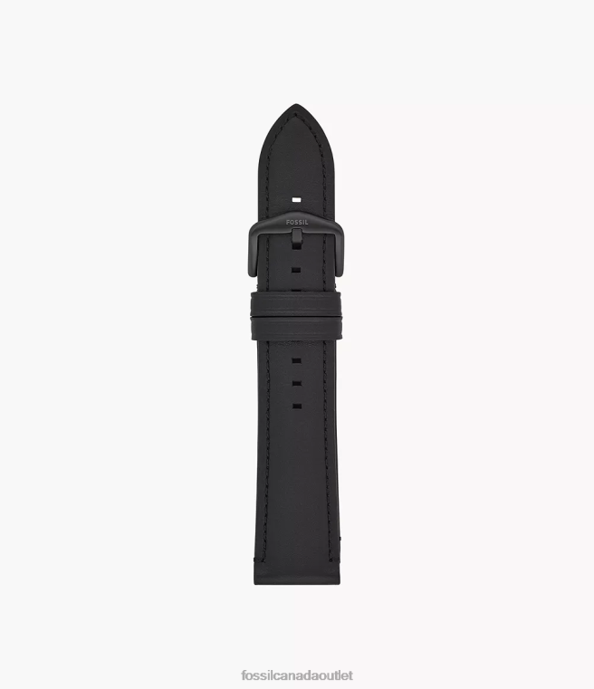 Fossil Accessory Men Black 22mm LiteHide Leather Strap D2VPL1481