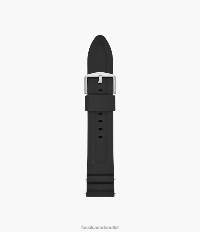 Fossil Accessory Men Black 22mm Silicone Watch Strap D2VPL1468