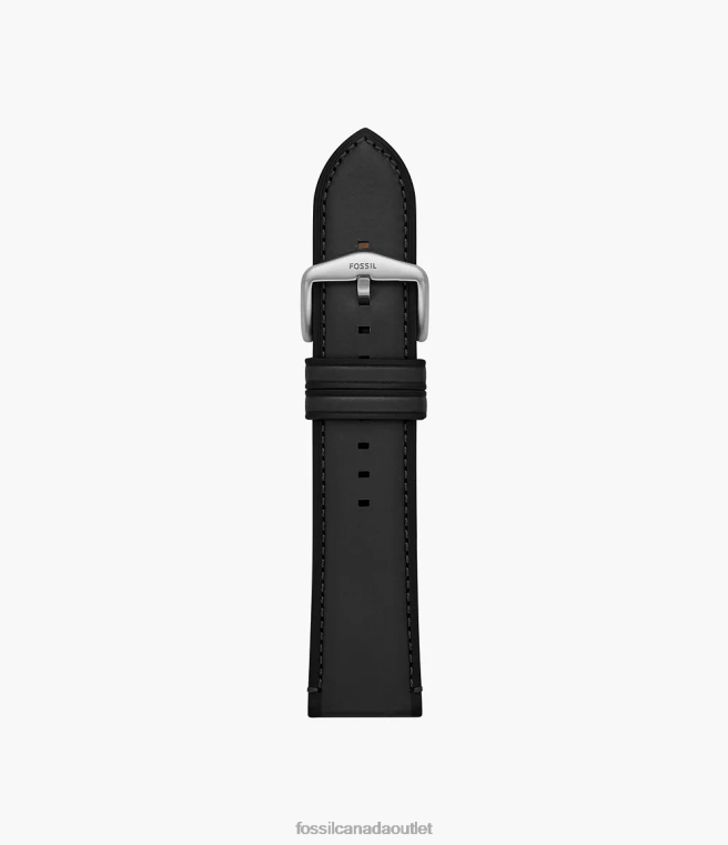 Fossil Accessory Men Black 24mm LiteHide Leather Strap D2VPL1492