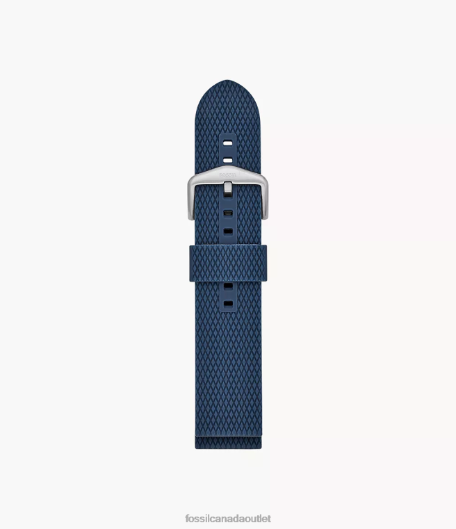 Fossil Accessory Men Blue 22mm Silicone Watch Strap D2VPL1467