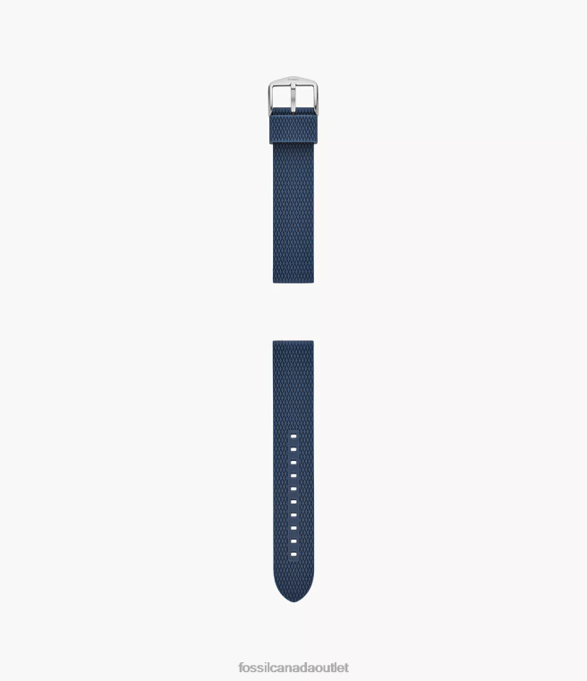 Fossil Accessory Men Blue 22mm Silicone Watch Strap D2VPL1467
