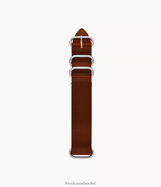 Fossil Accessory Men Brown 22mm Leather Strap D2VPL1482