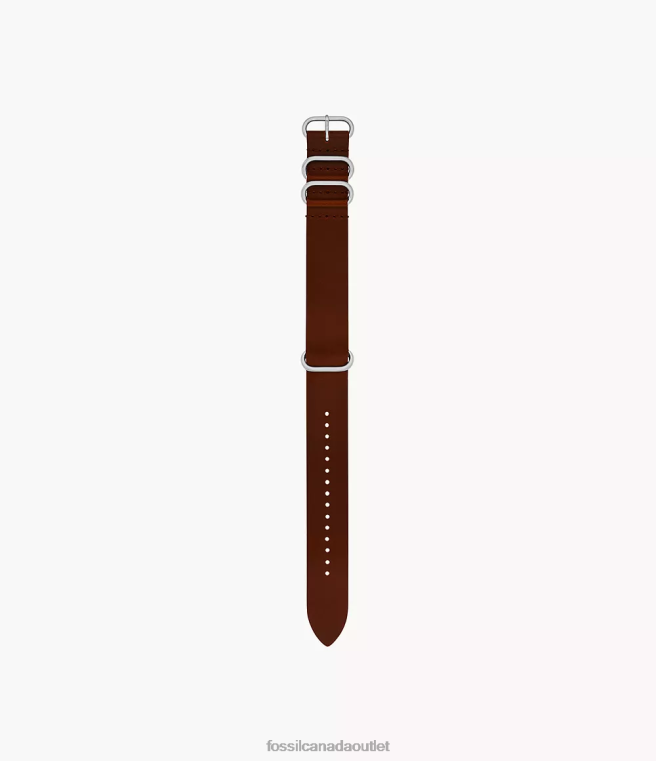 Fossil Accessory Men Brown 22mm Leather Strap D2VPL1482