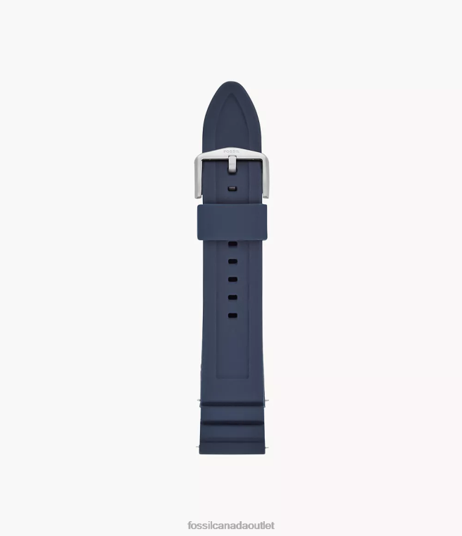 Fossil Accessory Men Dark Blue 22mm Silicone Watch Strap D2VPL1466