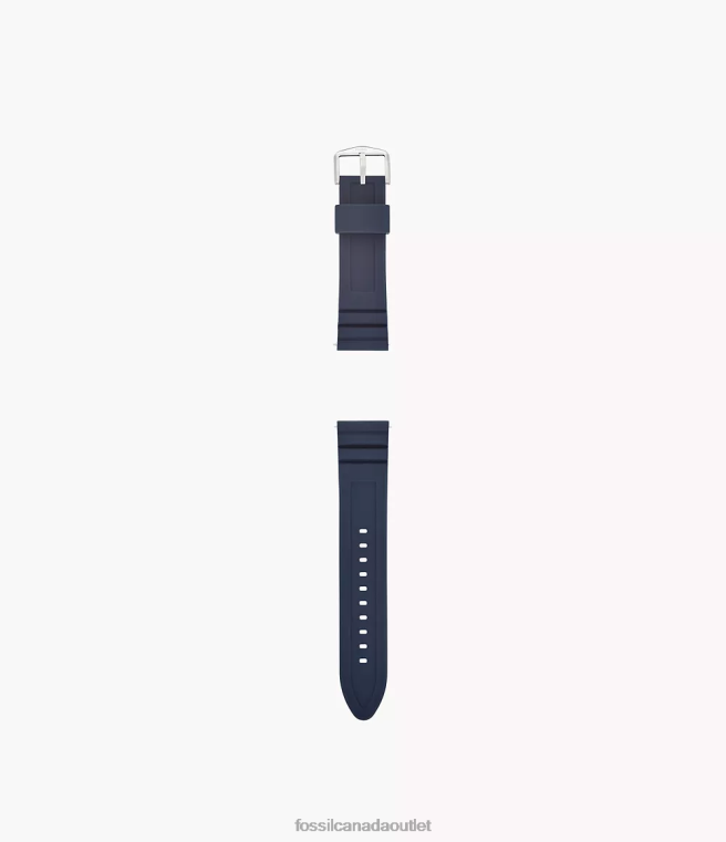 Fossil Accessory Men Dark Blue 22mm Silicone Watch Strap D2VPL1466