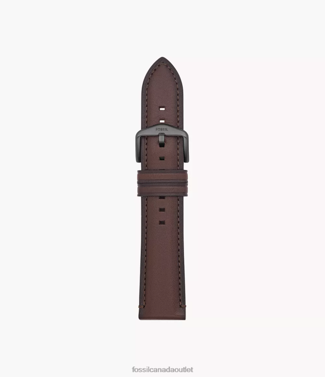 Fossil Accessory Men Dark Brown 22mm LiteHide Leather Strap D2VPL1475