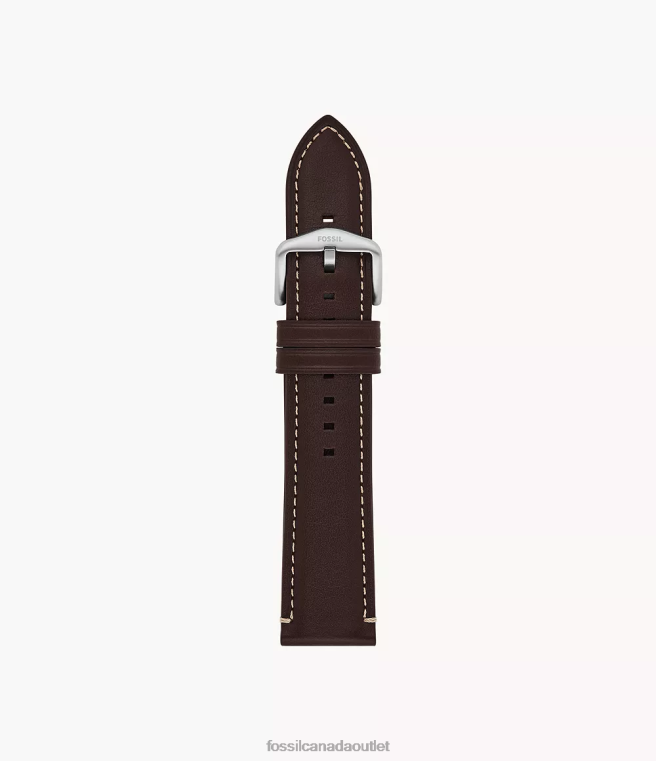 Fossil Accessory Men Dark Brown 22mm LiteHide Leather Strap D2VPL1476