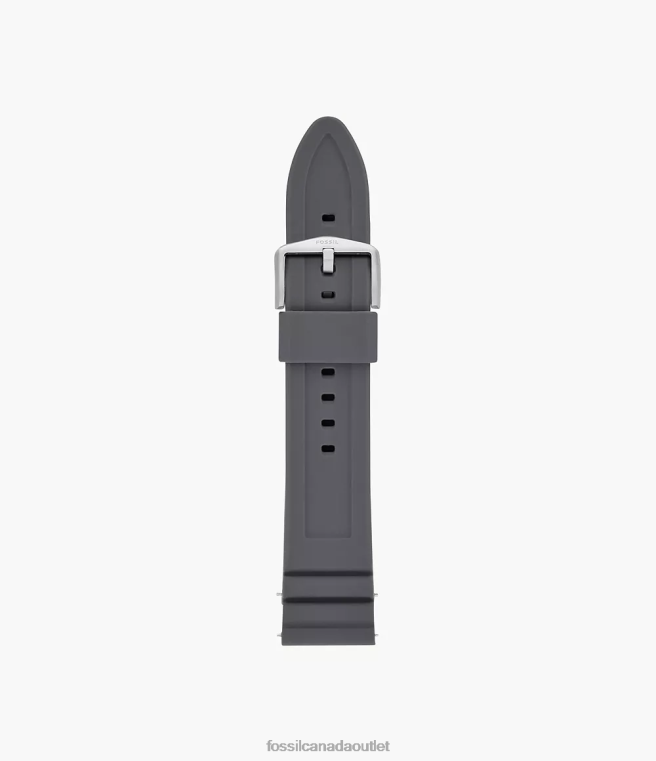 Fossil Accessory Men Gray 22mm Silicone Watch Strap D2VPL1465