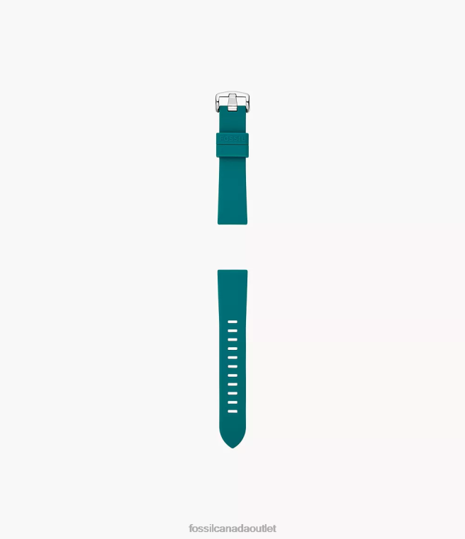 Fossil Accessory Men Green 20mm Silicone Strap D2VPL1464