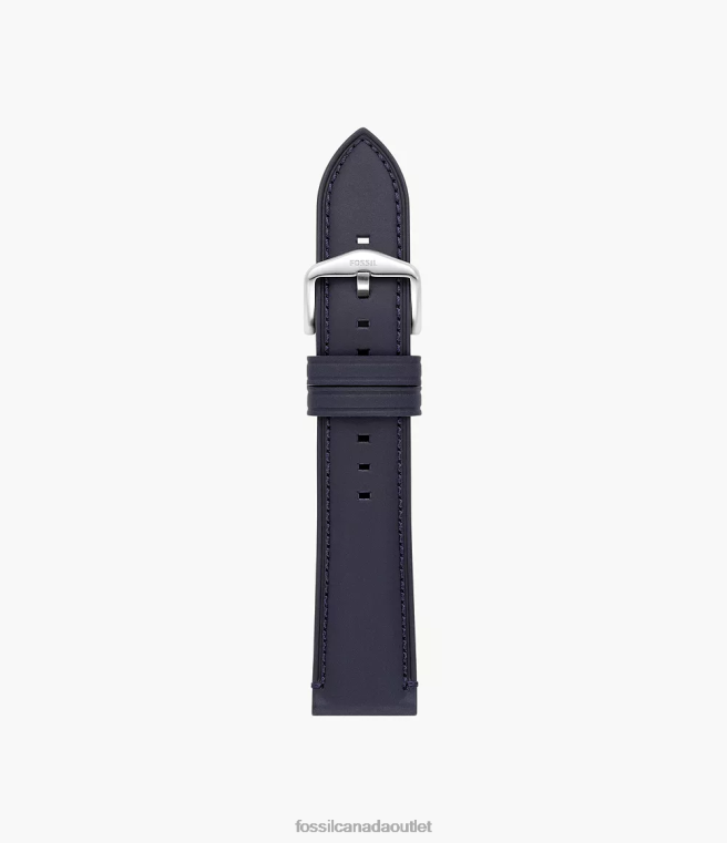 Fossil Accessory Men Navy 22mm LiteHide Leather Strap D2VPL1483