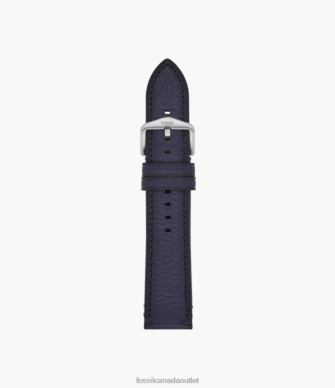 Fossil Accessory Men Navy 22mm LiteHide Leather Strap D2VPL1484