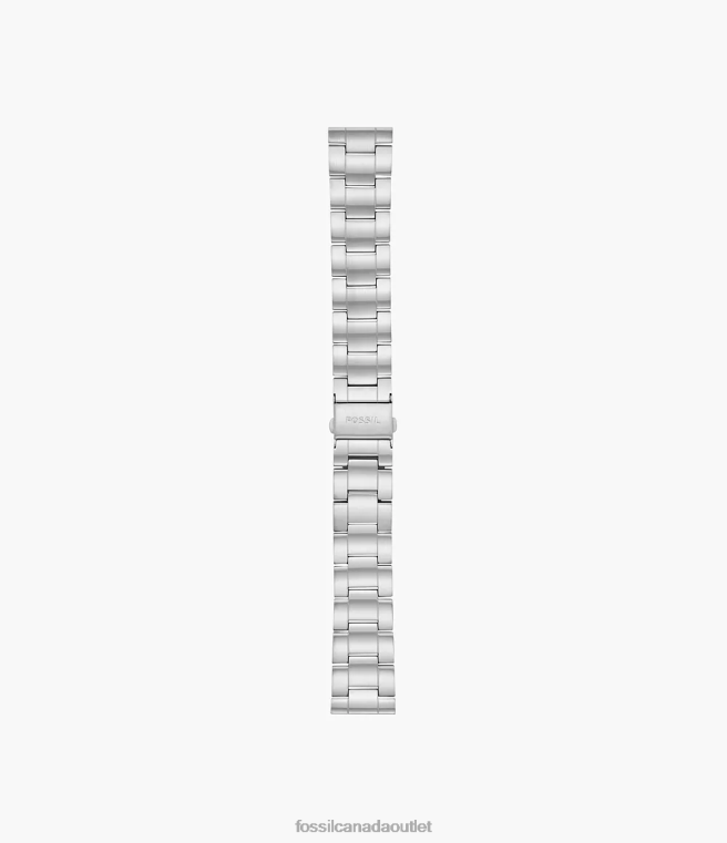 Fossil Accessory Men Silver 22mm Three-Row Stainless Steel Bracelet D2VPL1469