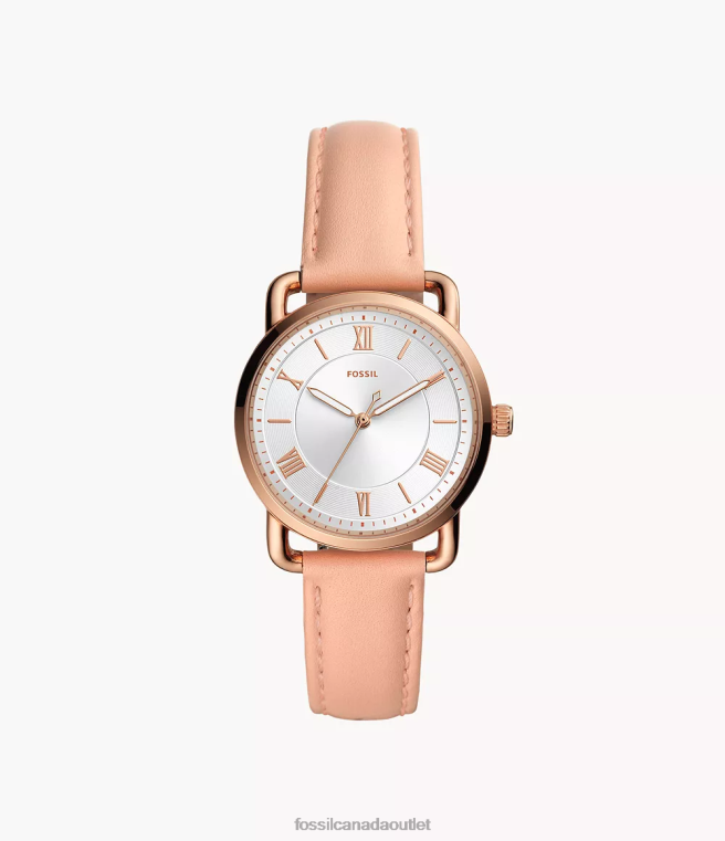 Fossil Watch Women Nude Copeland Three-Hand Leather Watch D2VPL108