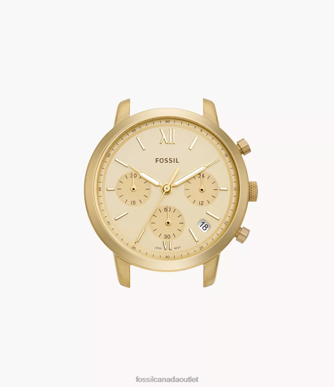 Fossil Watch Women Gold-Tone Neutra Chronograph Stainless Steel Watch Case D2VPL82