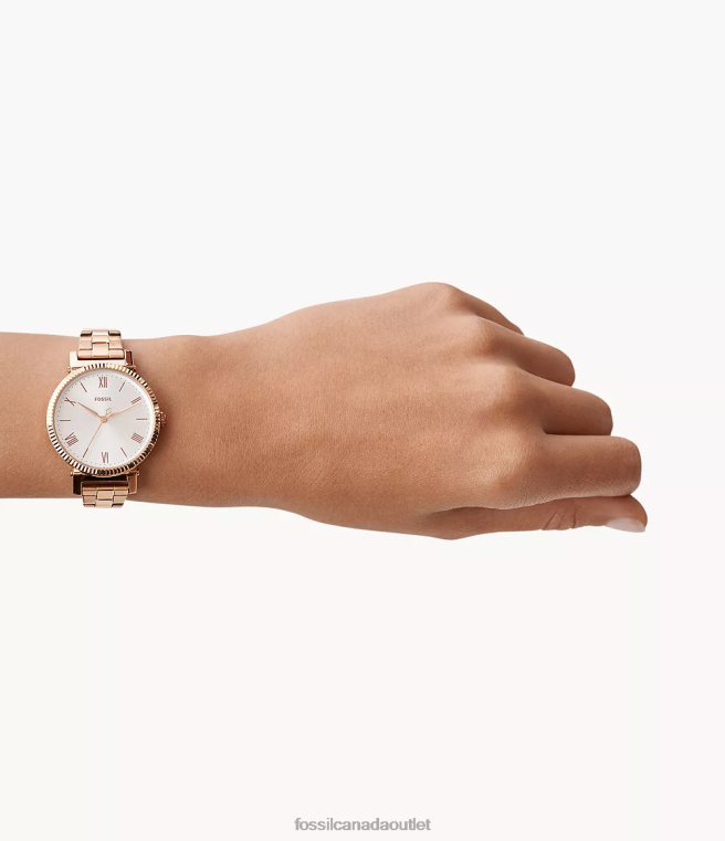 Fossil Watch Women Rose Gold-Tone Daisy Three-Hand Stainless Steel Watch D2VPL61