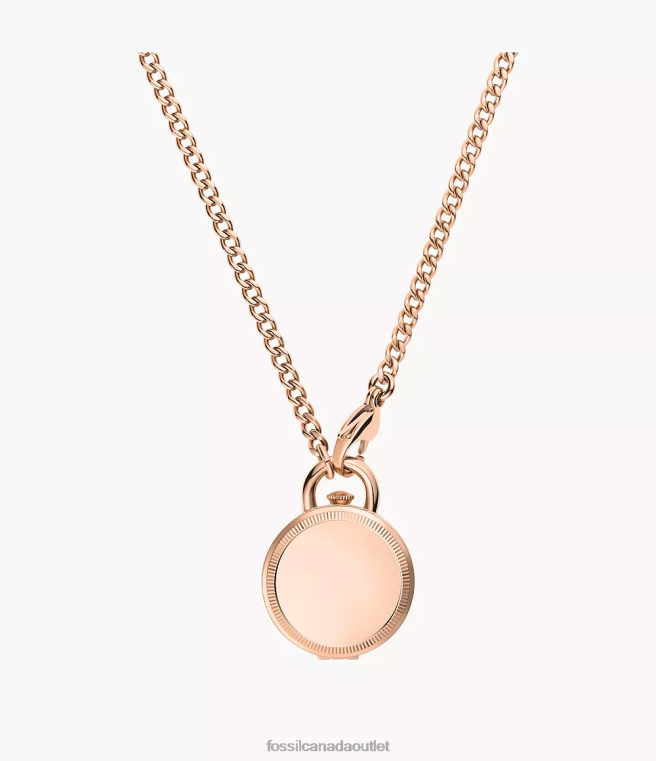 Fossil Watch Women Rose Gold-Tone Jacqueline Three-Hand Stainless Steel Watch Locket D2VPL119