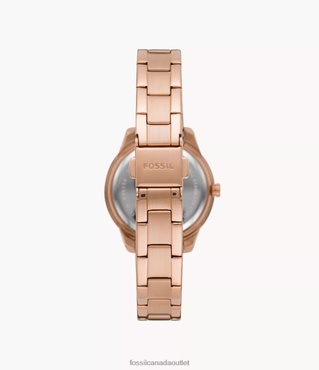 Fossil Watch Women Rose Gold-Tone Stella Three-Hand Date Stainless Steel Watch D2VPL30