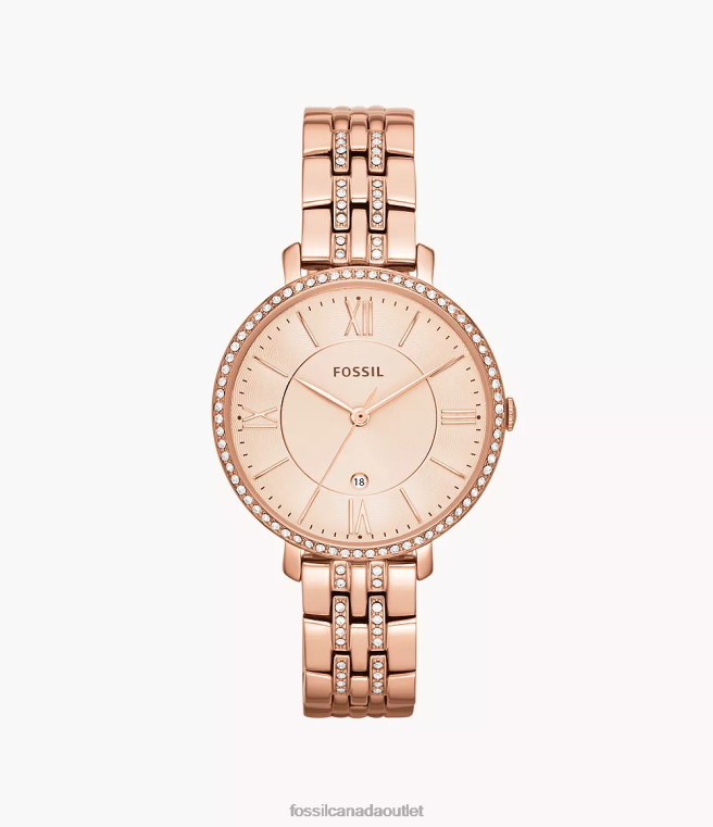 Fossil Watch Women Rose-Tone Jacqueline Stainless Steel Watch D2VPL111