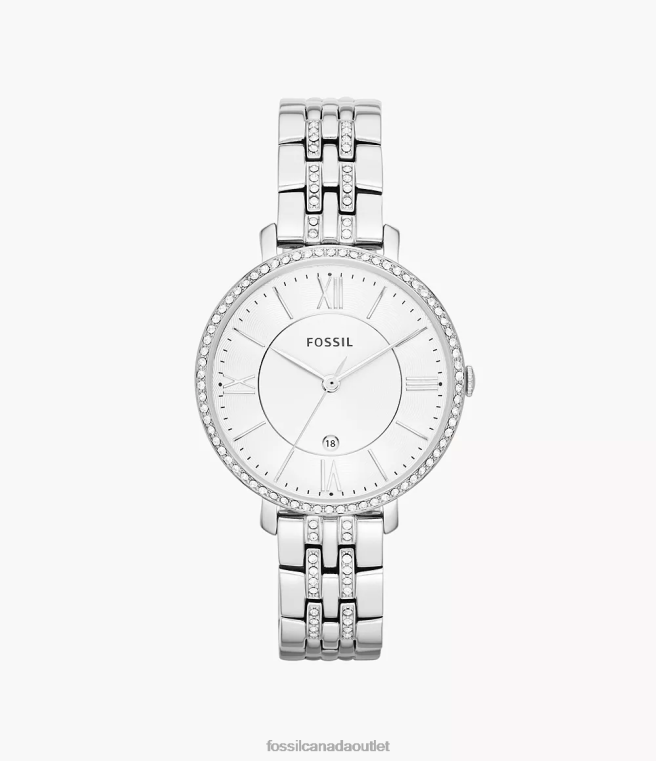 Fossil Watch Women Silver Jacqueline Stainless Steel Watch D2VPL71