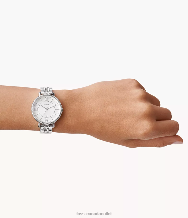Fossil Watch Women Silver Jacqueline Stainless Steel Watch D2VPL71