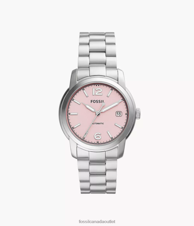 Fossil Watch Women Silver-Tone Heritage Automatic Stainless Steel Watch D2VPL70