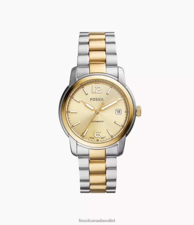 Fossil Watch Women Two-Tone Heritage Automatic Stainless Steel Watch D2VPL24