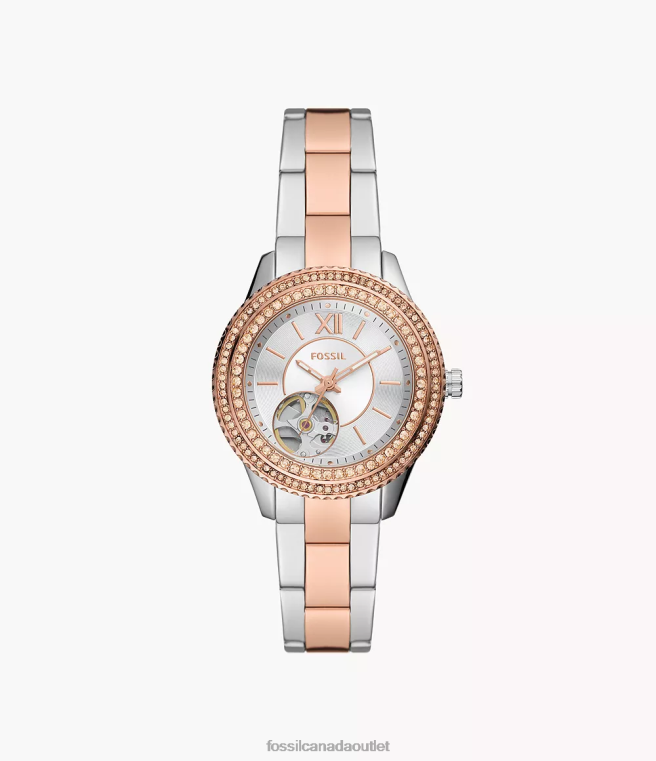 Fossil Watch Women Two-Tone Stella Automatic Stainless Steel Watch D2VPL78
