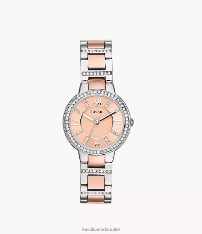 Fossil Watch Women Two-Tone Virginia Stainless Steel Watch D2VPL117