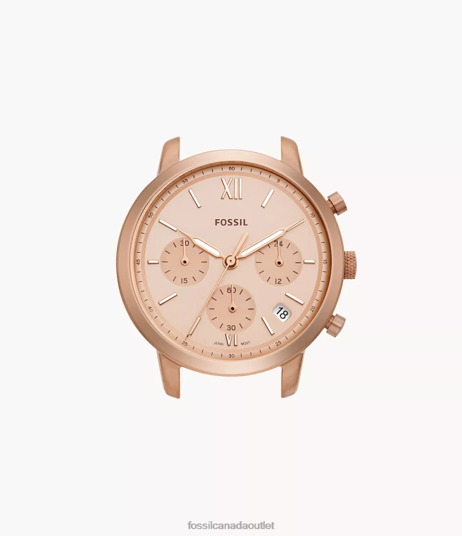 Fossil Accessory Women Rose Gold-Tone Neutra Chronograph Stainless Steel Watch Case D2VPL81