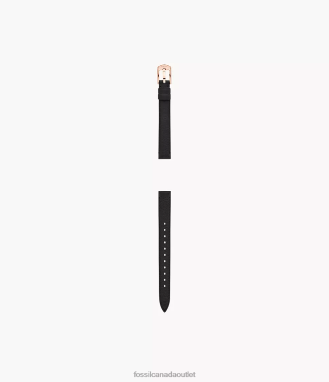 Fossil Accessory Women Black 12mm LiteHide Leather Strap D2VPL126