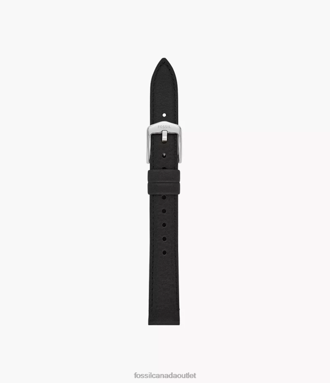 Fossil Accessory Women Black 14mm LiteHide Leather Strap D2VPL132