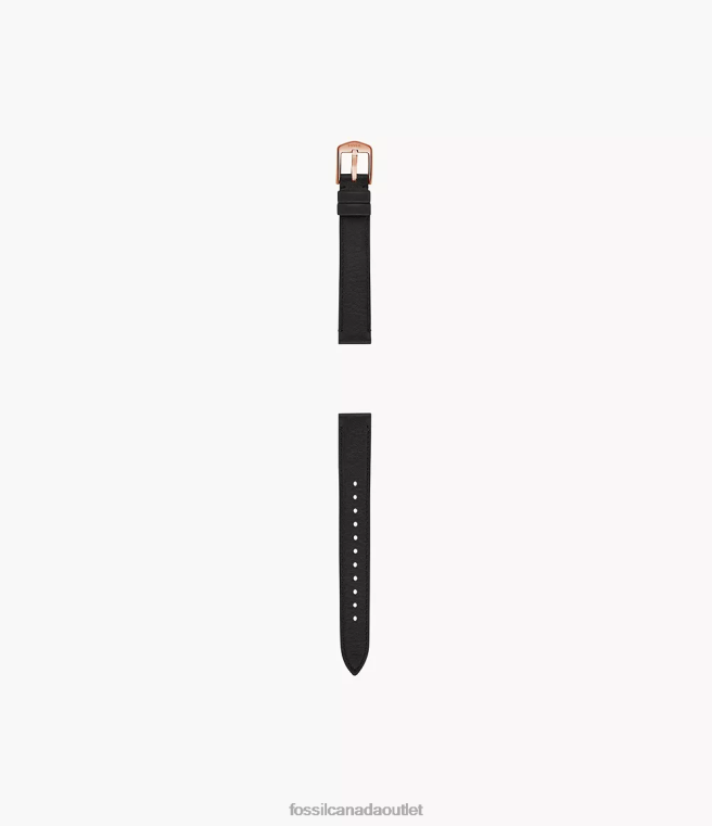 Fossil Accessory Women Black 14mm LiteHide Leather Strap D2VPL133