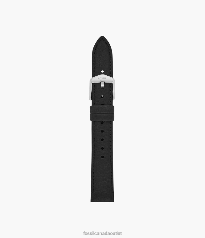 Fossil Accessory Women Black 16mm LiteHide Leather Strap D2VPL139