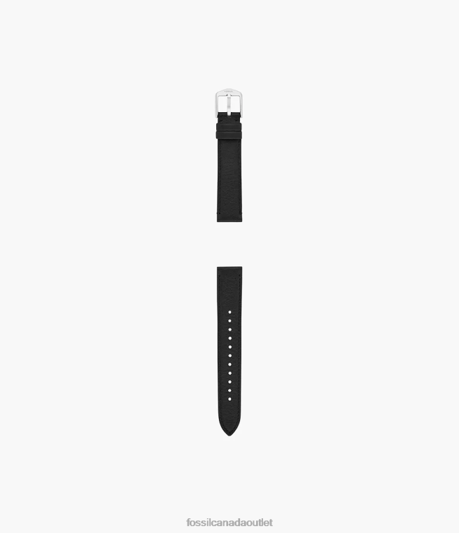 Fossil Accessory Women Black 16mm LiteHide Leather Strap D2VPL139