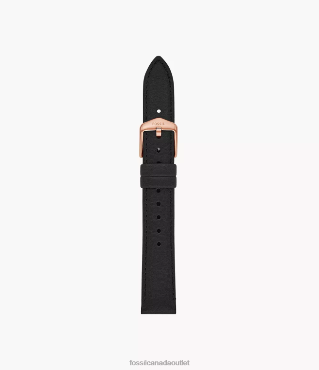 Fossil Accessory Women Black 16mm LiteHide Leather Strap D2VPL140