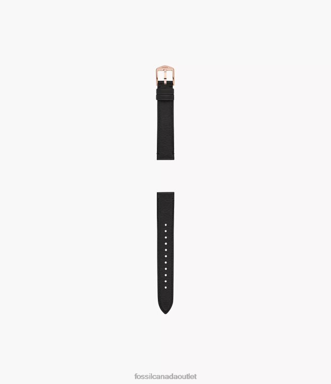 Fossil Accessory Women Black 16mm LiteHide Leather Strap D2VPL140